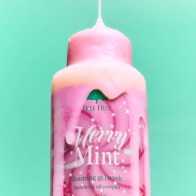 Tree Hut Merry Mint Wash, Gently Cleanses and Leaves Skin Looking Fresh and Radiant, Body Wash, Limited Edition Holiday, 18 Fl Oz