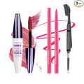 Pink Mascara and Eyeliner Set,5D Colored Mascara Volume and Length Waterproof,Natural Curling rimel de pestañas,Suitable for Women Eye Makeup
