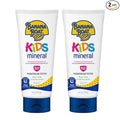 Banana Boat 100% Mineral Kids Sunscreen Lotion SPF 50, Twin Pack | Banana Boat Mineral Sunscreen for Kids, Childrens Sunblock SPF 50, Oxybenzone Free, 6Fl Oz each (Pack of 2)
