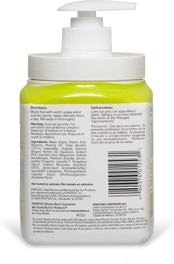 Heal&Rescue Heel Rescue Foot Cream 16 Ounce Bottle,for Cracked,Calloused or Chapped Skin,(Pack of 4)