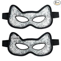 Cooling & Heating Eye Mask - Hot/Cold Use for Puffy Eyes, Headaches, Migraines, Sinus & Dark Circles (2 Packs Black)