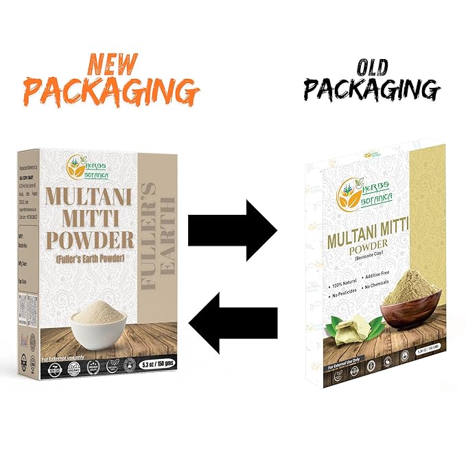 Multani Mitti Earth Clay (Bentonite & Kaolin), 100% Natural Indian Healing Clay Mask for Skin Care, Natural Deep Cleansing, Pure Grade Facial Mask, Calcium & Sodium Clay, 5.3 oz