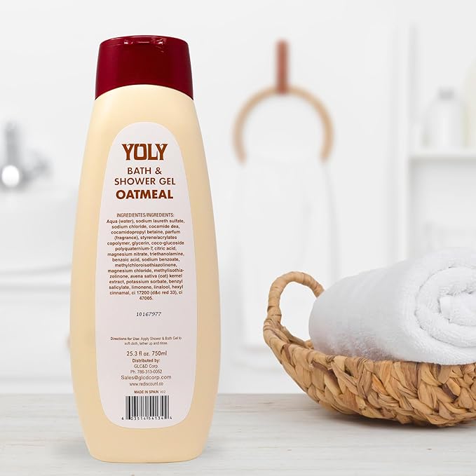 YOLY Oatmeal Body Wash - Daily Moisturizing, Refreshing & Rejuvenating, 25.3 Fl Oz