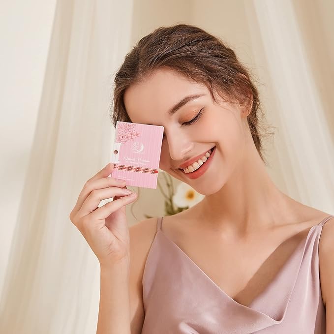 Rose Oil Blotting Sheets for Face, 100 Count Biodegradable Oil Absorbing Paper with Natural Rose Extract, Eco-Friendly Makeup-Friendly Blotting Papers for Oily Skin, Portable Face Sheets