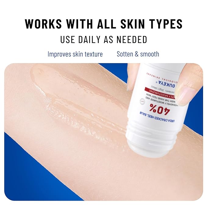 OUKEYA Urea Cream Stick 40% – for Dry, Cracked Heels & Rough Skin on Feet and Hands, 40 Percent Urea Lotion for Feet Maximum Strength,1.06 oz (2 Pack)