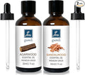 GM Gumili Agarwood Sandalwood Essential Oils for Perfume Candles Soaps Yoga Meditation Massage Diffuser - 2 OZ, Pack of 2