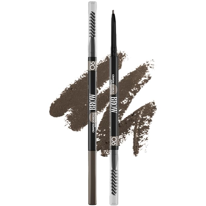 Vivienne Sabó Brow Arcade Eyebrow Pencil – Micro Definer with Spoolie Brush, Smudge-Resistant Color for Natural-Looking Arches and Precision Shaping, Shade 06 Graphite Grey, 0.035 oz