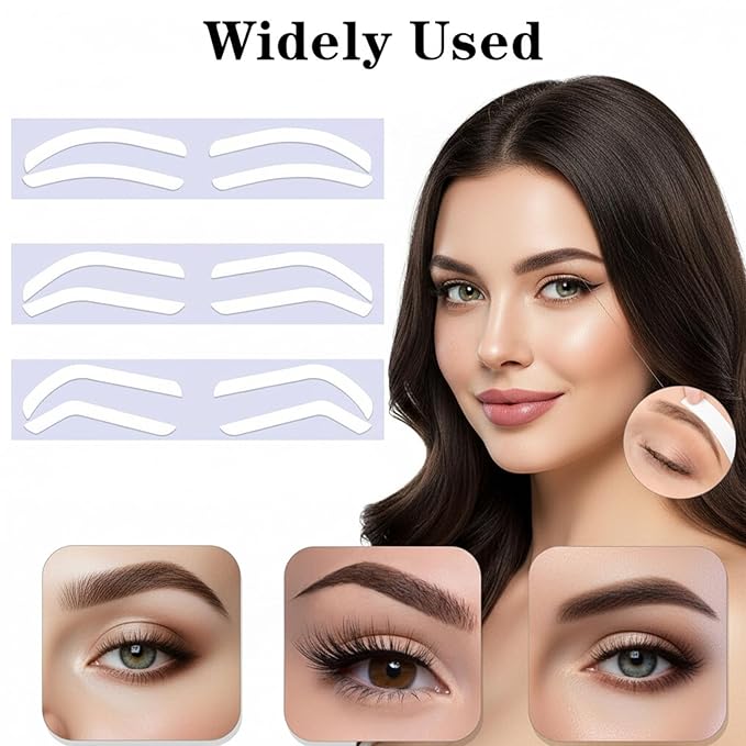 Eyebrow Tape, 30Pairs Eye Brow Stencil Adhesive Eyebrow Stencil Stickers Disposable, Airbrush Eyebrows Stencils Mapping Guides Brow Template for Older Women Tinting