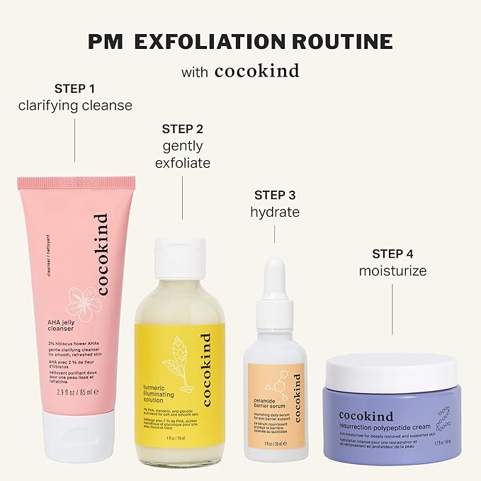 Cocokind AHA Jelly Cleanser, Gentle Face Wash and AHA BHA Cleanser with Hyaluronic Acid, Exfoliating Face Wash for Oily Skin
