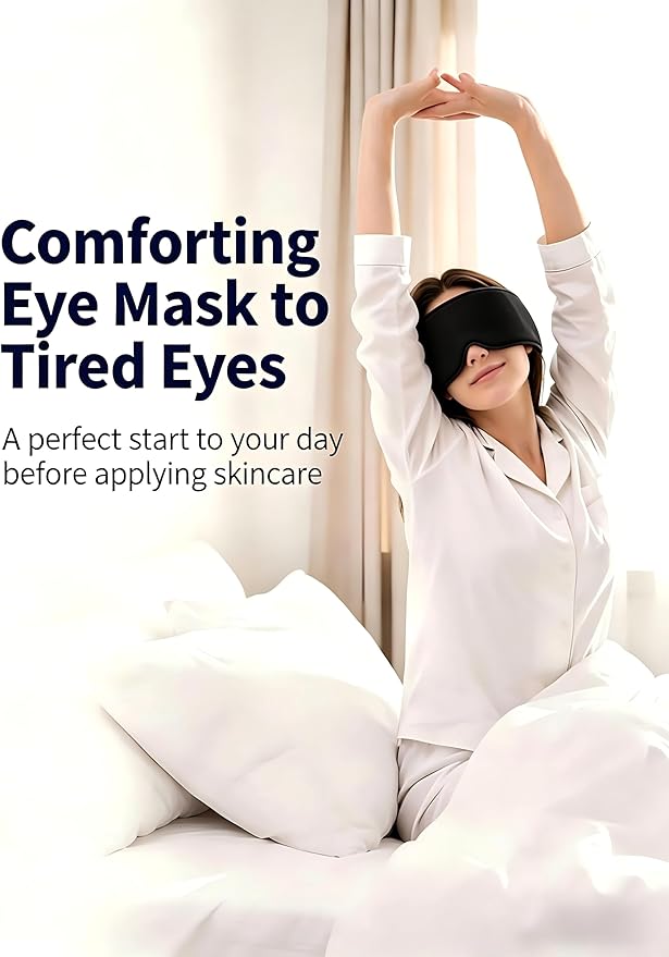 FACEMOON Ice Cold Packs for Eye Compress: Cooling Relief for Puffy Eyes Headache Migraines Stye Dry Eyes Therapy - Large Gel for Long Lasting Comfort Reusable Flexible, 2 pcs for Family Blue Black