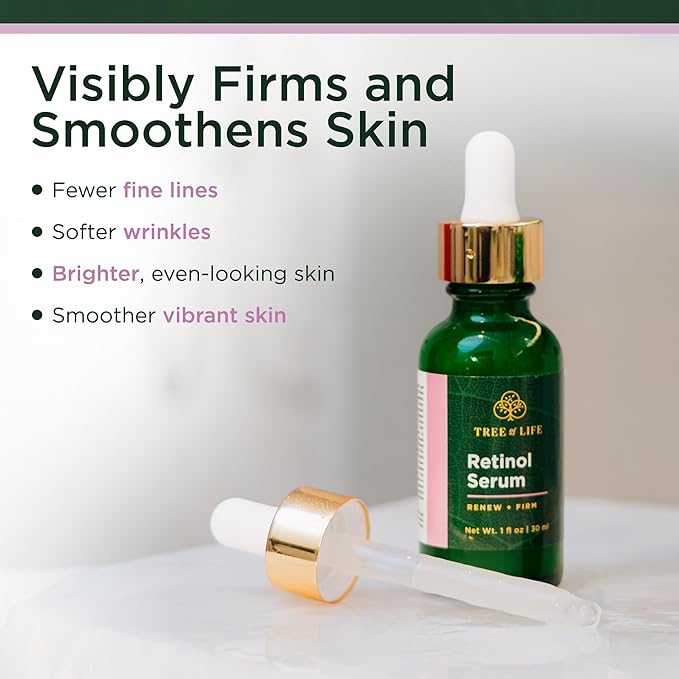 Tree of Life Face Serum Set - Vitamin C, Retinol & Hyaluronic Acid for Brightening, Firming & Hydrating - Anti Aging Skin Care Set - Dermatologist Tested - 1 Fl Oz (Pack of 3) - Mothers Day Gifts