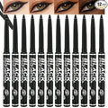 Professional Makeup Retractable Eye Liner, Black, Inner Eyeliner Eye Shadow Eyebrow Pencils (Black - Pack of 12)