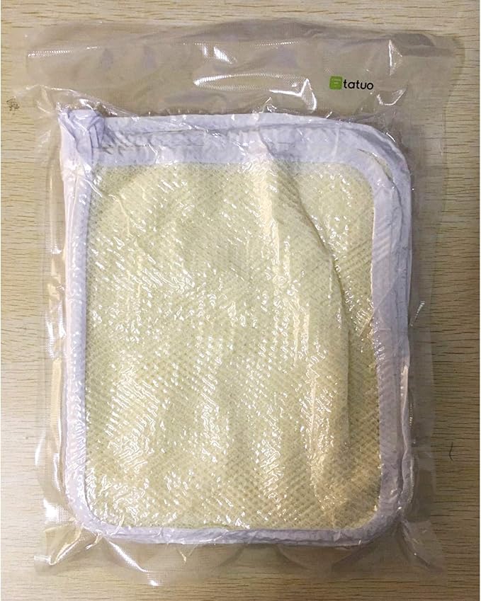 Tatuo 5 Pcs Exfoliating Face and Body Wash Cloths Towel Weave Bath Exfoliating Scrub Massage Bath Cloth for Women and Men, 10.23 x 8.66 Inch(Beige Edge)