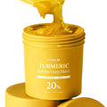 P.CALM Turmeric Bubble Deep Mask | Dark Spot Corrector with AHA/BHA, Carbonated Water Soothes Redness & Evens Skin Tone, Clay Wash-Off Pack | Korean Skincare, 90g / 3.17 oz
