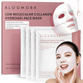 Overnight Collagen Face Mask, Hydrogel & Low Molecular Deep Collagen Mask, Glass Skin Face Mask, Collagen Mask Overnight + Firming & Elasticity, Hydrating Face Masks 34g*4ea, Face Masks Skincare Pack