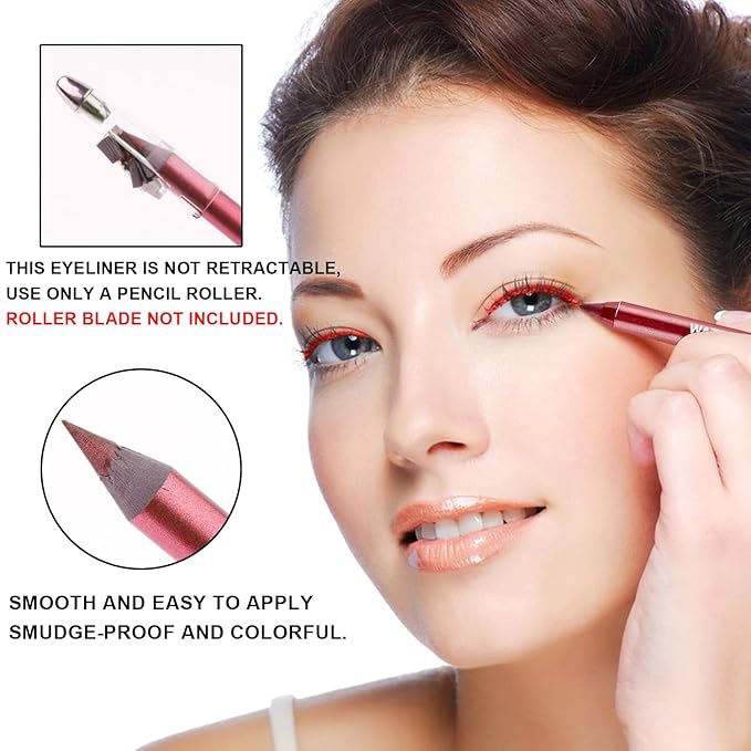 LemonSac 3 Colorful Eyeliner Pen Set, Eye Shadow Pencil, Pearl Eyeliner Kit Metallic Glitter Eye liner Pencil for Women Eye&Lip Liner Professional Eye Makeup Set Colorful Eye Color (3PCS C)