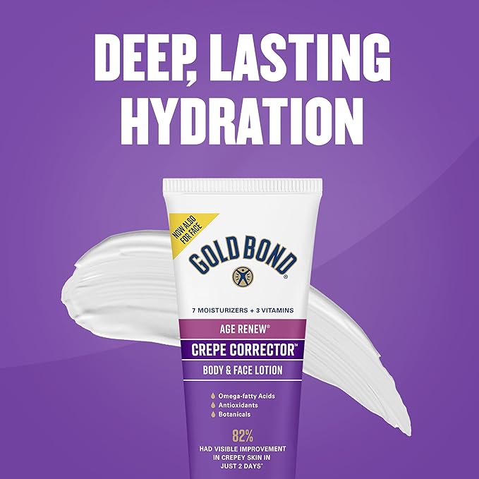 Gold Bond Age Renew Day & Night Duo Lotion Set for Body & Face, Crepe Corrector & Retinol Overnight Lotion Visibly Firms Skin & Visibly Smooths Skin, 8.6 oz (Pack of 12)