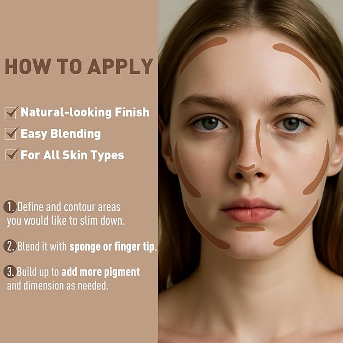 FV Cool Toned Contour Stick, Creamy & Blendable Formula, Highly Pigmented, Long-Lasting for a Natural, Waterproof Finish, Face Sculpting Makeup for Fair/Light Skin, Beginner Friendly, 01 Amber