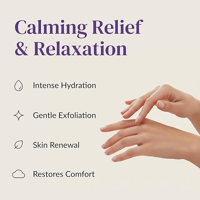 Epielle Relaxing Hand Mask 6 Pairs, Soften and Restore with Melatonin & Lavender Extract, Deep Moisturizing Gloves for Dry, Cracked Hands, Self Care Gifts for Women, Spa Kit, Mothers Day Gifts