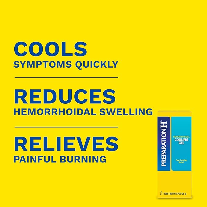 Preparation H Hemorrhoid Cooling Gel with Aloe for Fast Discomfort Relief - 0.9 Oz Tube