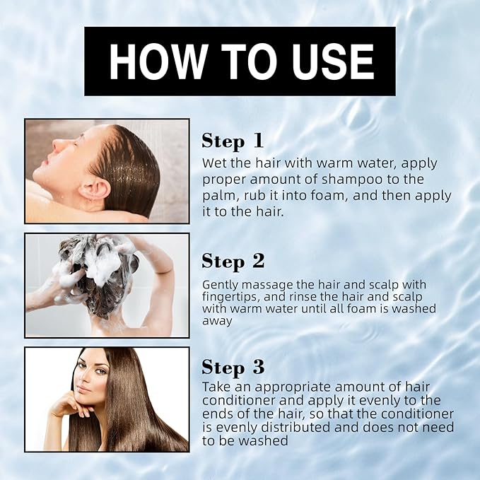 Rosemary Shampoo & Conditioner Set for Hair Growth- Nourish Strengthen Hair, Gentle Formula for Longer, Healthier Hair – 248ml Each (Shampoo + Conditioner)