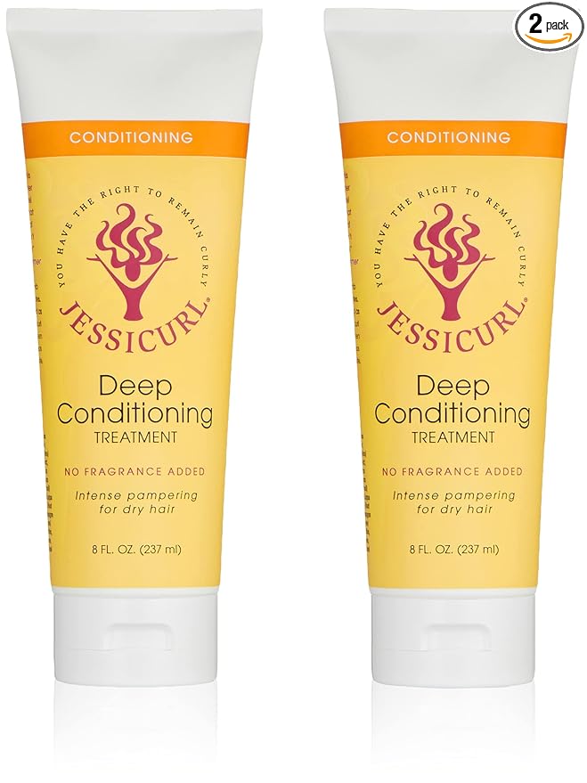 Jessicurl, Deep Conditioning Treatment, No Fragrance Added, 16 Fl oz. Deep Conditioner for Dry Damaged Hair, great Anti Frizz Hair Mask and Leave in Conditioner for Curly Hair
