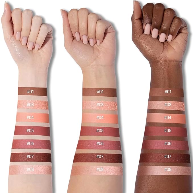 Erinde Brick Red Brown Single Eyeshadow Palette, Matte Cream Eye Shadow for Older Women, Blendable Long-Lasting Waterproof Eye Makeup Palette, High Pigment Powder Sombra De Ojos, 05 Rusty Red Brown