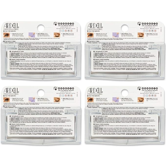 Ardell Lashes 172 - Reusable, Natural Look Fake Eyelashes, Long-Lasting Eyelashes for Everyday Wear, 4 Pack