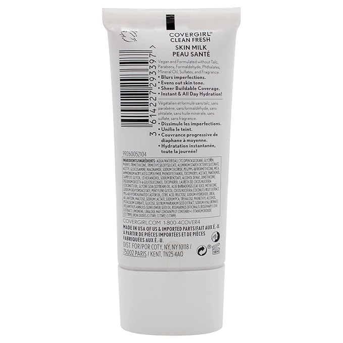 COVERGIRL, Clean Fresh Skin Milk Foundation, Medium, 1 Fl Oz (Pack of 2)