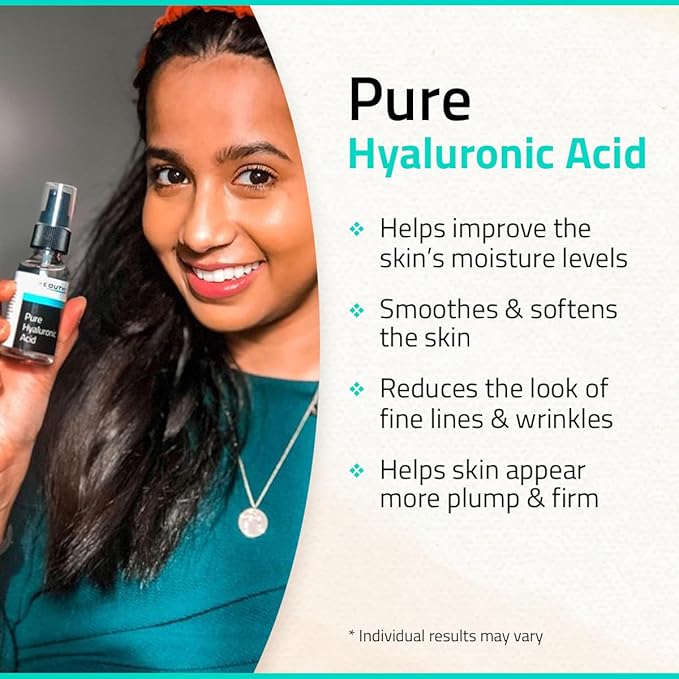 YEOUTH Pure Hyaluronic Acid Serum for Face, Hydrating Face Serum for Women & Men, Moisturizing Hyaluronic Acid Skincare for Dry Skin, Water-Based Skincare for Smoother-Looking Skin, 2 oz