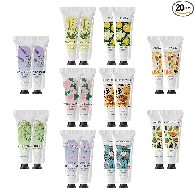 Green Canyon Spa Hand Lotion 20 Pack Mini Lotion Hand Lotion Travel Size Creams & Lotions Set Bachelorette Party Favors Small Gifts for Women Mothers Day Gifts