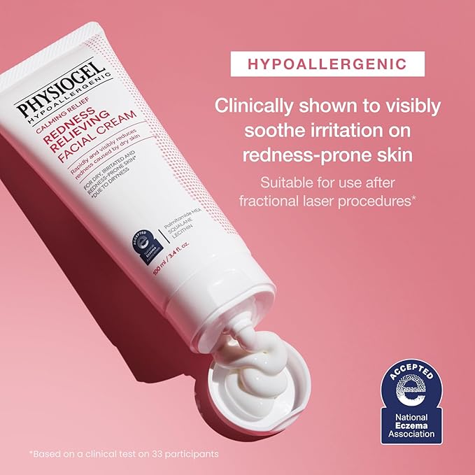 Physiogel Redness Reducing Cream – Ceramide Moisturizer for Dry, Sensitive & Redness-Prone Skin, Repairs Skin Barrier, Dermatologist-Tested, Fragrance-Free, Korean Skincare, 3.4 fl oz (Pack of 2)