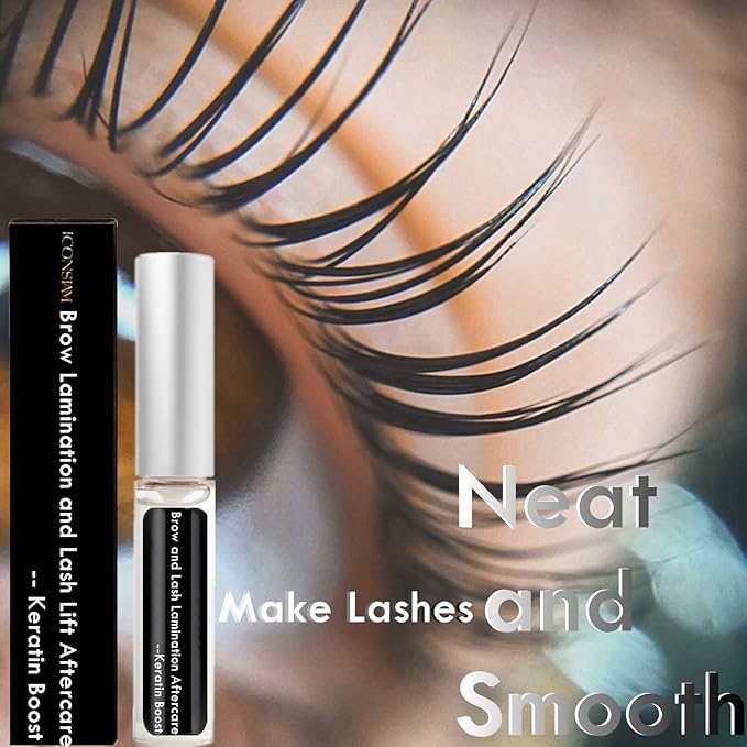 Brow and Lash Aftercare Conditioner - Keratin Filler to Prevent Burning, Fixing Gel for Upward Lift | 100-Day Supply