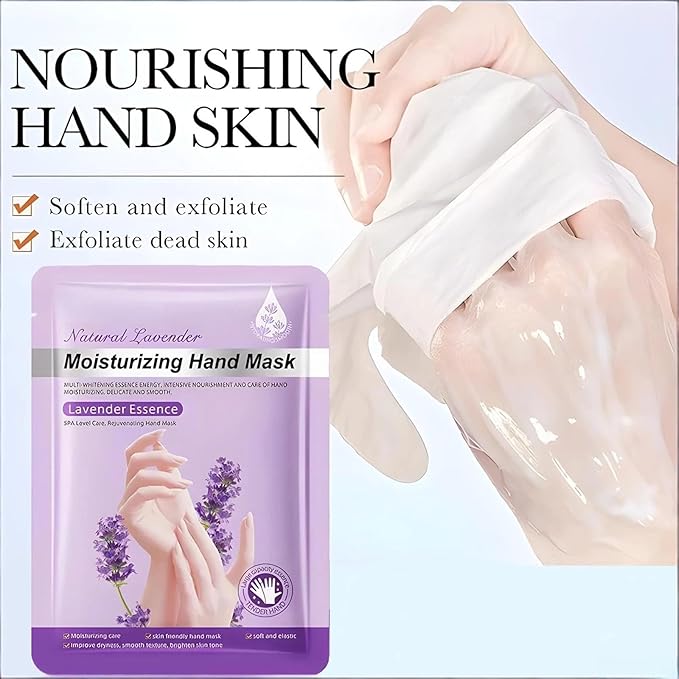 30 Pairs of Hand Masks Moisturizing Glove, Hydrating Hand Masks for Dry Peeling Hands, Exfoliating Collagen Gloves for Smooth Hands (Lavender)
