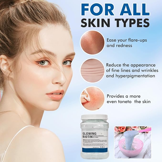 Jelly Mask Powder for Facials, Hyalorunic Acid Moisturizing Jelly Face Mask, Professional Peel Off Hydro Face Mask Powder for Fight Fine Lines