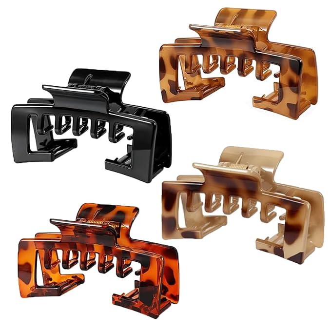 4 PCS Large Strong Trucker Hat Claw Clips for Women – 4.1 Inch Hat-Friendly Non-Slip Baseball Cap Hair Clips, Trucker Claws Hair Clip for Baseball Hat, Hair Claw for Baseball Cap for Thick Thin Hair
