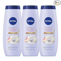 NIVEA Refreshing White Peach and Jasmine Body Wash with Nourishing Serum, Scented Body Wash for Women, Enriched with Provitamin B5 and Vitamin E, 20 Fl Oz Bottle, 3 Pack
