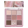 Nude Beige Matte Eyeshadow Palette Makeup, Silver Glitter Eye Shadow Palette Makeup, Highly Pigmented Eye Shadows For Older Women Eyes Naturing-Looking, Long Lasting Waterproof 04#