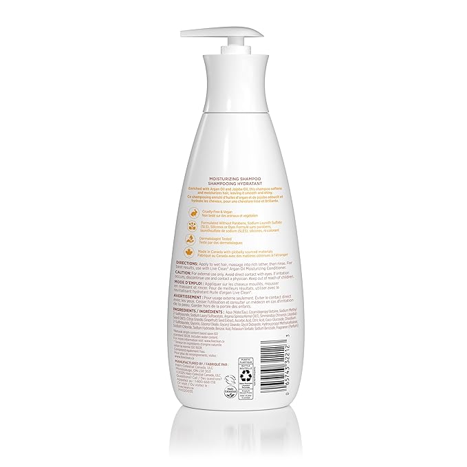 Live Clean Argan Oil Shampoo, 750 ML