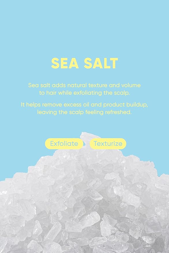 MARS MADE Sea Salt Shampoo Bar 2.0 - Hydrating & Moisturizing Natural Hair Soap for Volume & Scalp Nourishment - Solid Shampoo for All Hair Types (120g, 4.23oz)