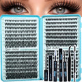 Wispy Lash Clusters Kit 640pcs Eyelash Cluster Extensions Curl Individual False Eyelashes Natural Fluffy Mink Lash Extension Kit (Lash Clusters-40D+50D+60D+80D KIT, Lash Clusters)