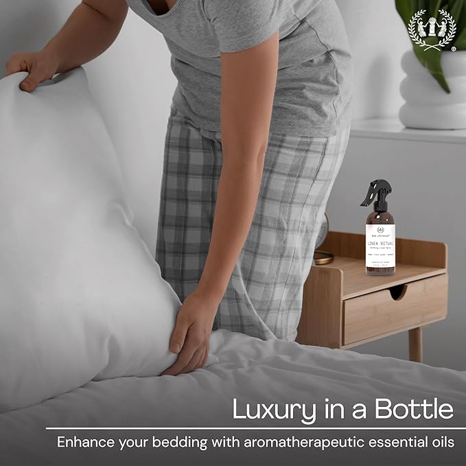 Muse Apothecary Linen Ritual - Aromatic, Soothing, and Relaxing Linen Mist, Laundry and Fabric Spray - Infused with Aromatherapy Essential Oils - 4 oz, Cara Orange + Fig + BlackBerry Vanilla, 2 Pack