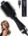 4-in-1 Hair Dryer Brush, Ionic Ceramic Titanium Hot Air Styler with ALCI Safety Plug, 3 Heat Settings for Frizz-Free Blowouts, Salon Volumizer and Straightener (Rose Gold)