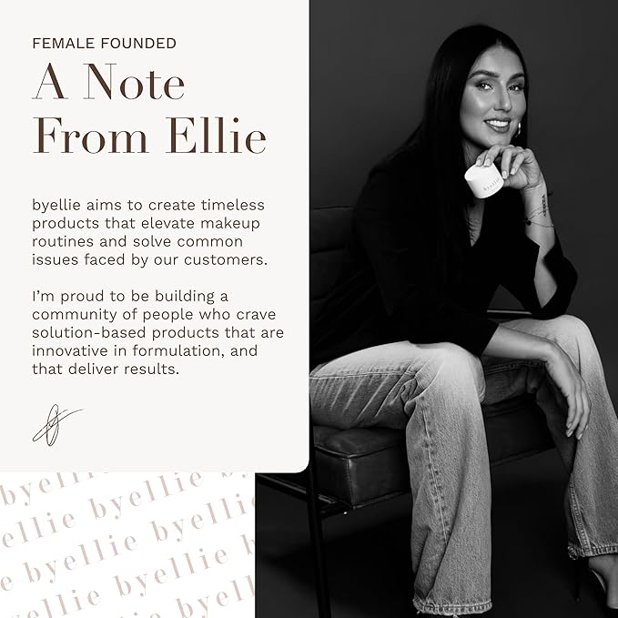 Byellie Brow Brush, Dual-Ended with Brow Comb & Precision Spoolie, Brow Gel & Wax Application, Define's & Shape's, Easy to Use Fluffy Brow Look, Natural Makeup, Vegan & Cruelty Free