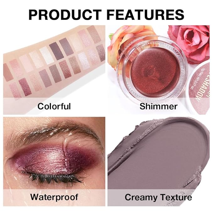 FeiCuiYun Single Cream Espresso Coffee Brown Matte Eyeshadow Palette Makeup, Natural Single Mini Instant Holographic Eyeshadow For Women, Sombras Crema Para Ojos, Talc, Paraben&Cruelty Free, 715