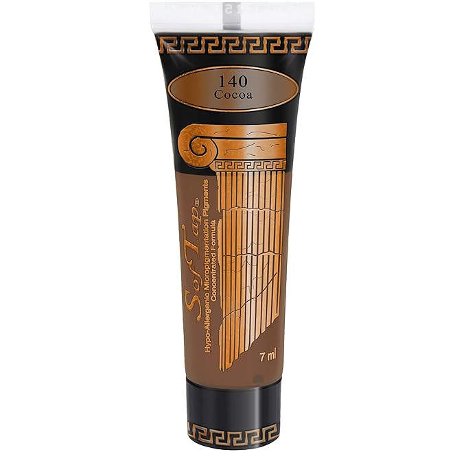 Microblading Ink for Eyebrows by SofTap® | Cocoa – Medium Warm Red-Brown PMU Pigment for Nano Brows, Machine & Hand Method | Carbon-Free Inorganic Permanent Makeup Ink
