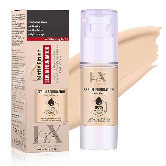 Moisturizing Foundation with 1% Hyaluronic acid, Deep Hydration & High Coverage Serum Foundation for A Smooth & Satin Finish #209