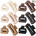 Square Hair Claw Clips,Big and Small Non-slip Square Matte Hair Claw Clips,12 Pcs
