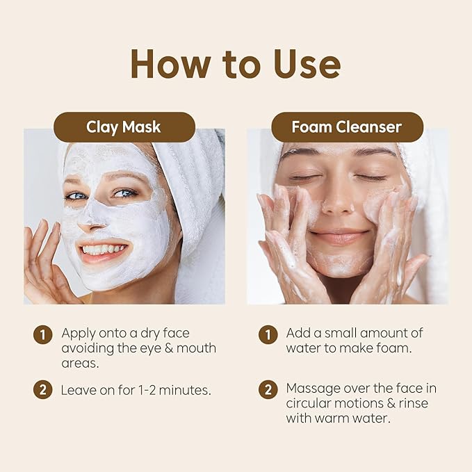 THANKYOU FARMER Rice Pure Clay Mask to Foam Cleanser, 1 Minute Clay Mask to Purify Pores, Foam Cleanse to Remove Excess Oil & Sebum, Deep Cleansing, Korean Skincare, Dermatologist Tested, 5.27 Fl oz