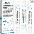 2.3% Hyaluronic Acid Serum for Face with 1% Snail Secretion Filtrate Deep Moisturizing Anti-Aging Anti-Wrinkle (3Pack-Each 15g)